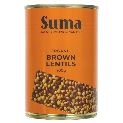 LENTILS BROWN TINNED (Suma) 400g