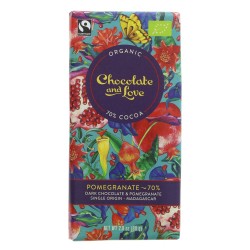 DARK CHOCOLATE WITH POMEGRANATE 70% (Chocolate & Love) 80g