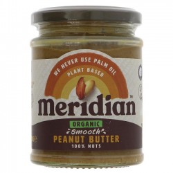 PEANUT BUTTER - SMOOTH & UNSALTED (Meridian) 280g