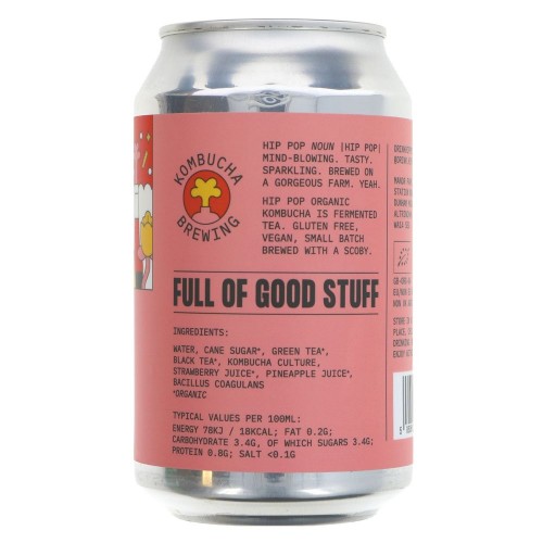 KOMBUCHA STRAWBERRY & PINEAPPLE (Hip Pop) 330ml